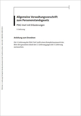 Abbildung von Bornhofen / Müller | Allgemeine Verwaltungsvorschrift zum Personenstandsgesetz | 1. Auflage | 2021 | beck-shop.de