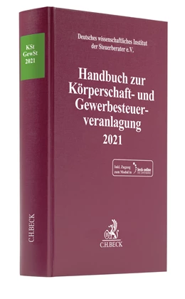 Abbildung von Handbuch zur Körperschaft- und Gewerbesteuerveranlagung 2021: KSt / GewSt 2021 | 1. Auflage | 2022 | beck-shop.de