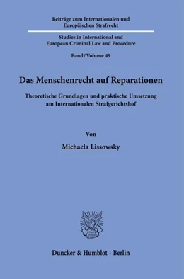 Abbildung von Lissowsky | Das Menschenrecht auf Reparationen | 1. Auflage | 2021 | beck-shop.de