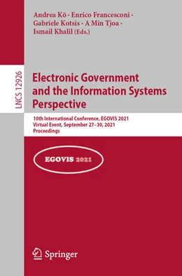 Abbildung von Kö / Francesconi | Electronic Government and the Information Systems Perspective | 1. Auflage | 2021 | beck-shop.de