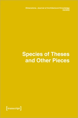 Abbildung von Schalk / Lange | Dimensions. Journal of Architectural Knowledge | 1. Auflage | 2022 | beck-shop.de