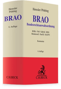 Abbildung von Henssler / Prütting | Bundesrechtsanwaltsordnung: BRAO | 6. Auflage | 2024 | beck-shop.de