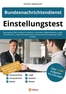 Abbildung von Erdmann / Weigerstorfer | Einstellungstest Bundesnachrichtendienst | 1. Auflage | 2021 | beck-shop.de