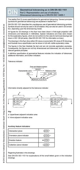 Abbildung von Bertschat | Geometrical tolerancing according to DIN EN ISO 1101- Part 2 -2D/3D-Presentation incl. dimensional tolerancing Fold-out leaflet | 1. Auflage | 2016 | beck-shop.de