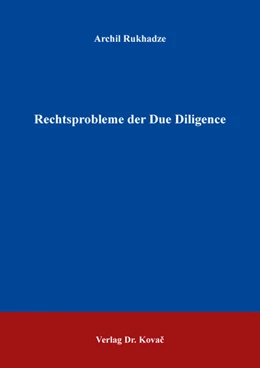 Abbildung von Rukhadze | Rechtsprobleme der Due Diligence | 1. Auflage | 2021 | 252 | beck-shop.de