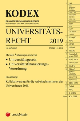Abbildung von Doralt | KODEX Universitätsrecht 2019 | 15. Auflage | 2019 | beck-shop.de