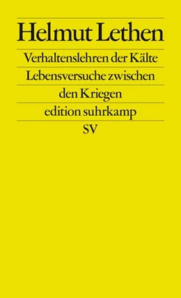 Abbildung von Lethen | Verhaltenslehren der Kälte | 1. Auflage | 2022 | beck-shop.de