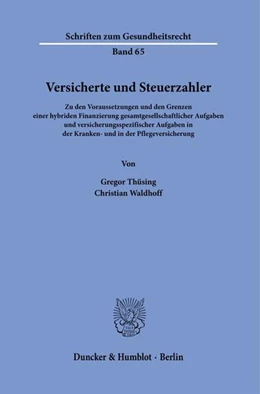 Abbildung von Thüsing / Waldhoff | Versicherte und Steuerzahler. | 1. Auflage | 2021 | beck-shop.de