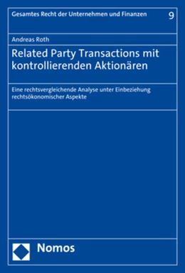 Abbildung von Roth | Related Party Transactions mit kontrollierenden Aktionären | 1. Auflage | 2021 | beck-shop.de