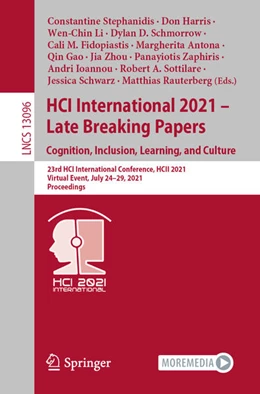 Abbildung von Stephanidis / Harris | HCI International 2021 - Late Breaking Papers: Cognition, Inclusion, Learning, and Culture | 1. Auflage | 2021 | beck-shop.de