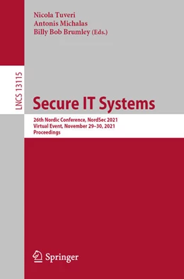 Abbildung von Tuveri / Michalas | Secure IT Systems | 1. Auflage | 2021 | beck-shop.de