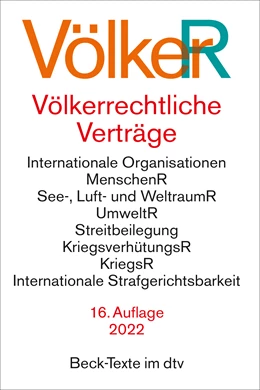 Abbildung von Völkerrechtliche Verträge: VölkerR | 16. Auflage | 2022 | 5031 | beck-shop.de