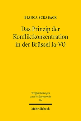 Abbildung von Scraback | Das Prinzip der Konfliktkonzentration in der Brüssel Ia-VO | 1. Auflage | 2022 | beck-shop.de