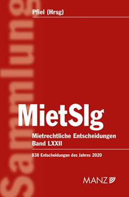Abbildung von Pfiel | Mietrechtliche Entscheidungen MietSlg | 1. Auflage | 2021 | 72 | beck-shop.de