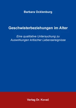 Abbildung von Ocklenburg | Geschwisterbeziehungen im Alter | 1. Auflage | 2022 | 9 | beck-shop.de