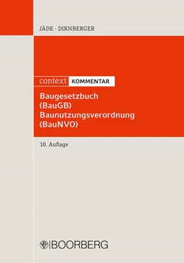 Abbildung von Jäde / Dirnberger | Baugesetzbuch, Baunutzungsverordnung: BauGB, BauNVO | 10. Auflage | 2022 | beck-shop.de