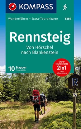 Abbildung von Wille | KOMPASS Wanderführer Rennsteig, 10 Etappen mit Extra-Tourenkarte | 1. Auflage | 2022 | beck-shop.de