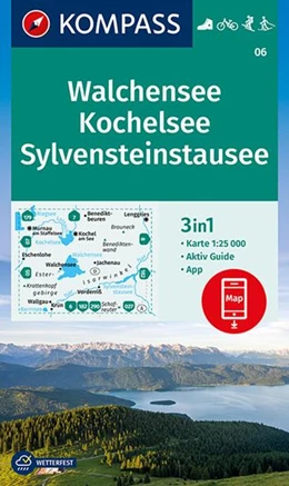 Abbildung von KOMPASS-Karten GmbH | KOMPASS Wanderkarte 06 Walchensee, Kochelsee, Sylvensteinstausee 1:25.000 | 1. Auflage | 2022 | beck-shop.de