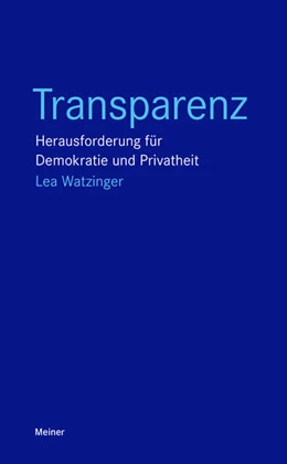 Abbildung von Watzinger | Transparenz | 1. Auflage | 2022 | beck-shop.de