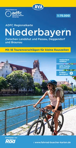 Abbildung von Allgemeiner Deutscher Fahrrad-Club e.V. (ADFC) / BVA BikeMedia GmbH | ADFC-Regionalkarte Niederbayern, 1:75.000, mit Tagestourenvorschlägen, reiß- und wetterfest, E-Bike-geeignet, GPS-Tracks Download | 1. Auflage | 2022 | beck-shop.de