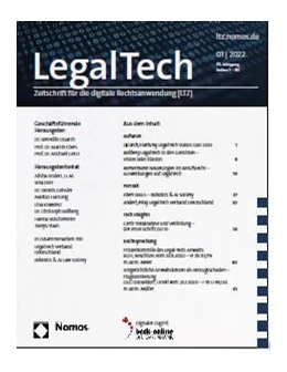 Abbildung von LTZ • LegalTech 
 | 1. Auflage | 2025 | beck-shop.de