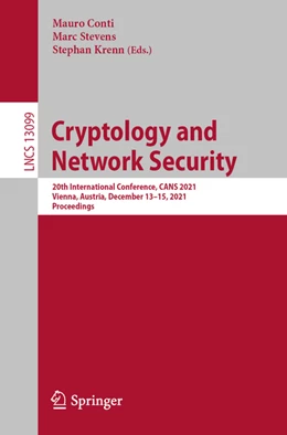 Abbildung von Conti / Stevens | Cryptology and Network Security | 1. Auflage | 2021 | beck-shop.de