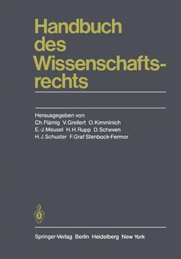 Abbildung von Flämig / Grellert | Handbuch des Wissenschaftsrechts | 1. Auflage | 2013 | beck-shop.de