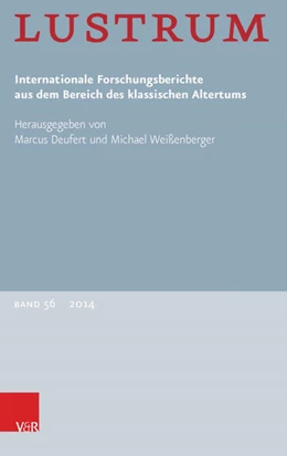 Abbildung von Manuwald / Deufert | Lustrum Band 56 - 2014 | 1. Auflage | 2015 | beck-shop.de