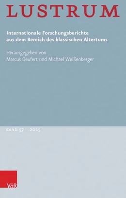Abbildung von Skinner / Deufert | Lustrum Band 57 - 2015 | 1. Auflage | 2017 | beck-shop.de