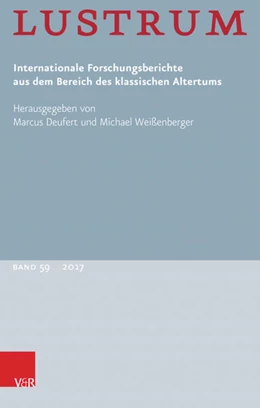 Abbildung von Chiron / Deufert | Lustrum Band 59 - 2017 | 1. Auflage | 2018 | beck-shop.de