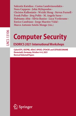 Abbildung von Katsikas / Lambrinoudakis | Computer Security. ESORICS 2021 International Workshops | 1. Auflage | 2022 | beck-shop.de