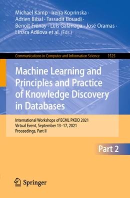 Abbildung von Kamp / Koprinska | Machine Learning and Principles and Practice of Knowledge Discovery in Databases | 1. Auflage | 2022 | beck-shop.de
