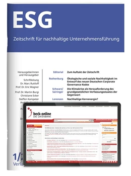 Abbildung von ESG • Zeitschrift für nachhaltige Unternehmensführung | 1. Auflage | 2025 | beck-shop.de