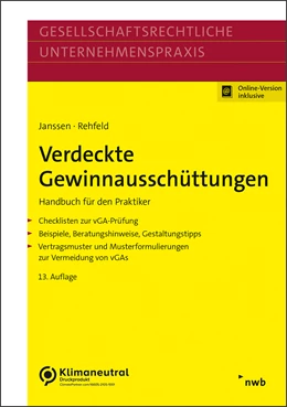 Abbildung von Rehfeld | Verdeckte Gewinnausschüttungen | 13. Auflage | 2024 | beck-shop.de