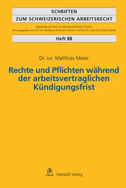 Abbildung von Meier | Rechte und Pflichten während der arbeitsvertraglichen Kündigungsfrist | 1. Auflage | 2022 | beck-shop.de