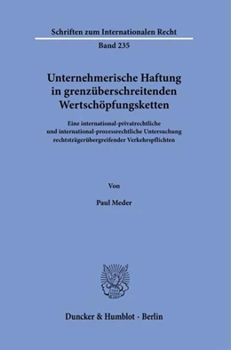 Abbildung von Meder | Unternehmerische Haftung in grenzüberschreitenden Wertschöpfungsketten. | 1. Auflage | 2022 | beck-shop.de