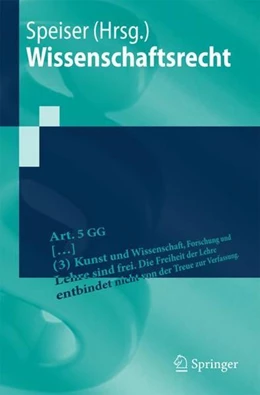 Abbildung von Speiser | Wissenschaftsrecht | 1. Auflage | 2022 | beck-shop.de