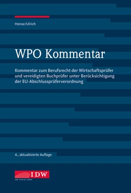 Abbildung von Hense / Ulrich | WPO Kommentar | 4. Auflage | 2022 | beck-shop.de
