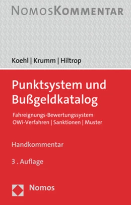 Abbildung von Koehl / Krumm | Punktsystem und Bußgeldkatalog | 3. Auflage | 2022 | beck-shop.de