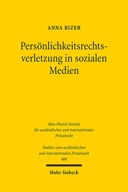 Abbildung von Bizer | Persönlichkeitsrechtsverletzung in sozialen Medien | 1. Auflage | 2022 | 480 | beck-shop.de