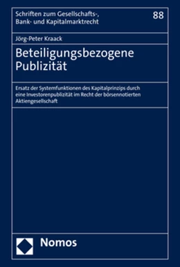 Abbildung von Kraack | Beteiligungsbezogene Publizität | 1. Auflage | 2022 | 88 | beck-shop.de
