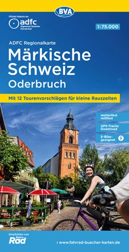 Abbildung von Allgemeiner Deutscher Fahrrad-Club e.V. (ADFC) / BVA BikeMedia GmbH | ADFC-Regionalkarte Märkische Schweiz Oderbruch, 1:75.000, mit Tagestourenvorschlägen, reiß- und wetterfest, E-Bike-geeignet, GPS-Tracks Download | 4. Auflage | 2022 | beck-shop.de