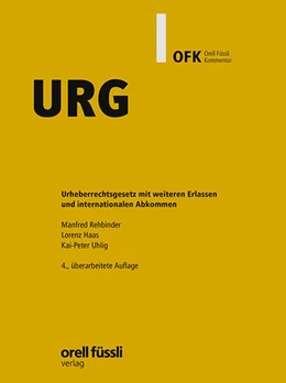 Abbildung von Uhlig / Rehbinder | URG Kommentar | 4. Auflage | 2019 | beck-shop.de