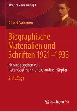 Abbildung von Salomon / Gostmann | Biographische Materialien und Schriften 1921-1933 | 2. Auflage | 2024 | beck-shop.de