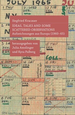 Abbildung von Kracauer / Amslinger | Ideas, talks and some scattered observations | 1. Auflage | 2022 | beck-shop.de