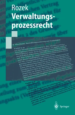 Abbildung von Rozek | Verwaltungsprozessrecht | 1. Auflage | 2026 | beck-shop.de