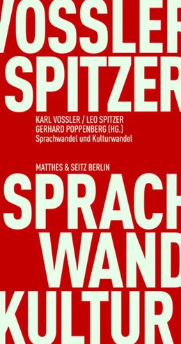 Abbildung von Vossler / Poppenberg | Sprachwandel und Kulturwandel | 1. Auflage | 2022 | beck-shop.de