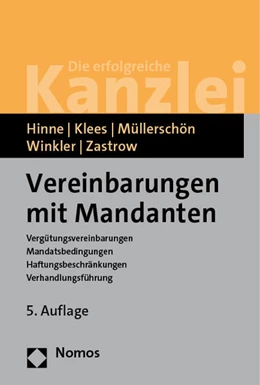 Abbildung von Hinne / Klees | Vereinbarungen mit Mandanten | 5. Auflage | 2022 | beck-shop.de