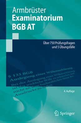 Abbildung von Armbrüster | Examinatorium BGB AT | 4. Auflage | 2022 | beck-shop.de