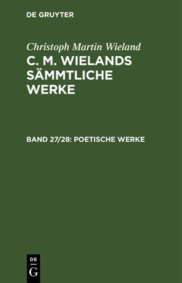 Abbildung von Wieland | Poetische Werke | 1. Auflage | 1826 | beck-shop.de